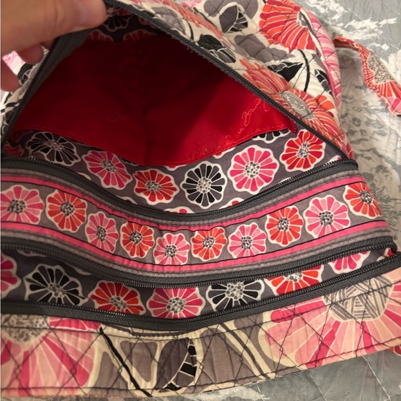 Vera Bradley Vibrant Pink and Gray Floral Crossbody - Picture 7 of 9